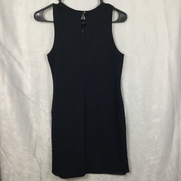 Monteau Los Angeles Sleeveless Mini Dress Keyhole Back/Front Black Medium - Picture 4 of 8
